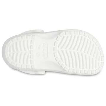 Crocs Kids' Classic Clog , White/White, 9 Toddler