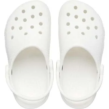 Crocs Kids' Classic Clog , White/White, 9 Toddler