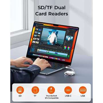 RayCue USB C SD Card Reader for iPhone/iPad/Mac & Laptop