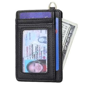 FEITH&FELLY Slim Minimalist Front Pocket Wallet RFID Blocking Credit Card Holder for Men & Women