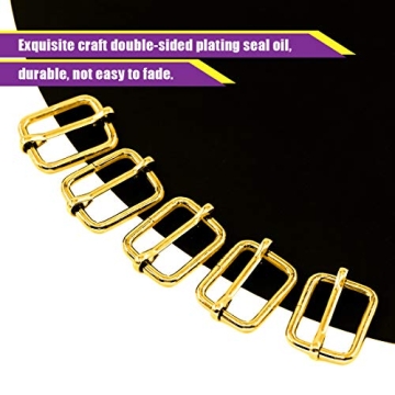 Swpeet 60Pcs Gold Adjuster Buckles for DIY Projects
