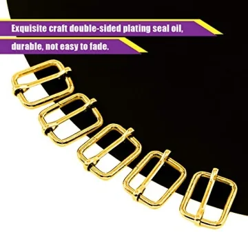Swpeet 60Pcs Gold Adjuster Buckles for DIY Projects