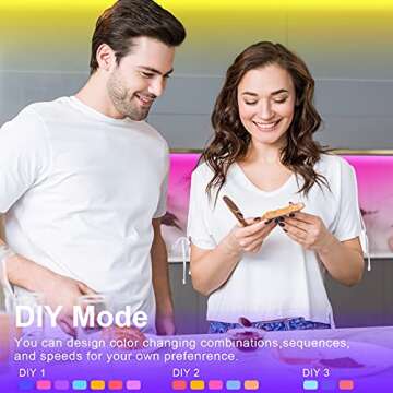 REEMEER Led Lights for Bedroom 33ft Led Lights with 44 Key IR Remote, Color Changing Led Strip Lights, Led Light Strips Used for Bedroom, Kitchen, Home Decoration