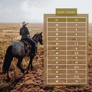 WIRALOMI Women’s Embroidered Western Cowgirl Boots