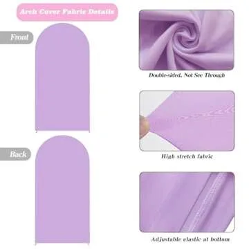 Lavender 7.2 FT Spandex Arch Backdrop Cover for Events