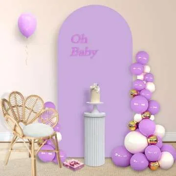 Lavender 7.2 FT Spandex Arch Backdrop Cover for Events