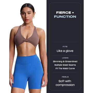 Aoxjox High Waisted Workout Biker Shorts for Women