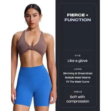 Aoxjox High Waisted Workout Biker Shorts for Women