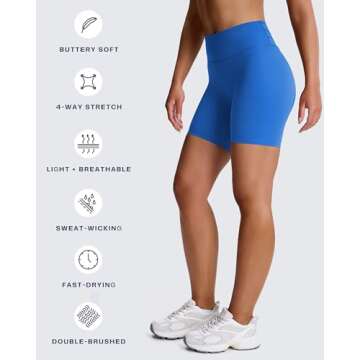 Aoxjox High Waisted Workout Biker Shorts for Women