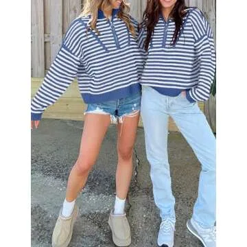 Comfy ANRABESS Womens Striped Sweater for Fall Style