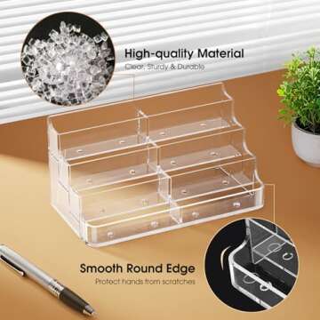 MaxGear Acrylic Business Card Holder - High Capacity & Stylish Display