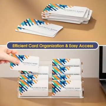 MaxGear Acrylic Business Card Holder - High Capacity & Stylish Display