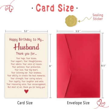 Romantic Birthday Card for Husband - Unique Gift Idea
