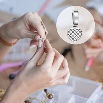 200 Antique Silver Heart Bails for Jewelry Crafting Decoration