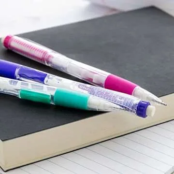 BAZIC Mechanical Pencil 0.5mm Crown, Soft Grip Latex Free Eraser, Smooth Writing Pencils Lead for Drafting Drawing Sketching (3/Pack), 2-Packs