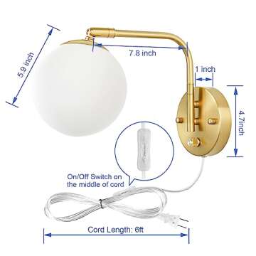Elegant VATONI Dimmable Wall Sconces with Bulbs Included
