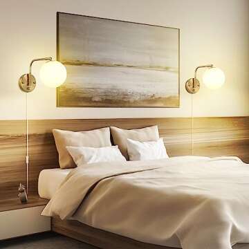 Elegant VATONI Dimmable Wall Sconces with Bulbs Included