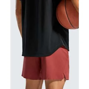 CRZ YOGA Men's Lightweight Short Sleeve T-Shirt Quick Dry Workout Running Athletic Tee Shirt Tops Black Large