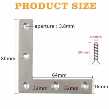 Durable Stainless Steel Shelf Brackets for Home Projects