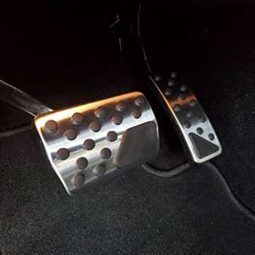 AutoBig Non-Slip Foot Gas Brake Pedal Cover Compatible with 2011-2021 Jeep Grand Cherokee Dodge Dura...