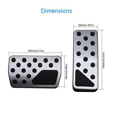 AutoBig Non-Slip Foot Gas Brake Pedal Cover Compatible with 2011-2021 Jeep Grand Cherokee Dodge Durango Accessories