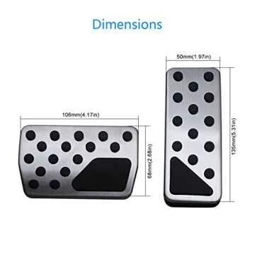 AutoBig Non-Slip Foot Gas Brake Pedal Cover Compatible with 2011-2021 Jeep Grand Cherokee Dodge Durango Accessories