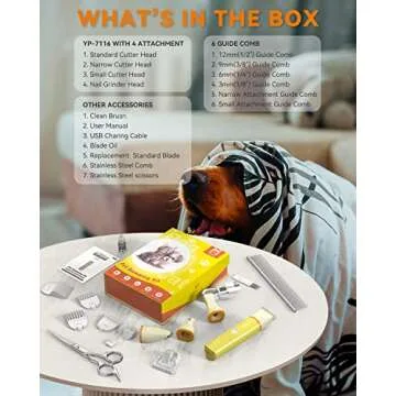 All-in-One Low Noise Dog Grooming Clippers Kit