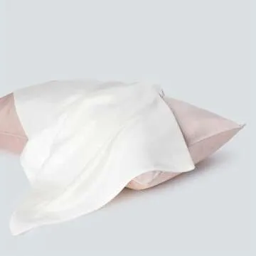 100% Mulberry Silk Pillowcase for Hair and Skin Made in USA, Both Sizes 22 Momme Organic Silk Pillow Case White King, Anti Aging, Acen Free, Hypoallergenic (White, King)