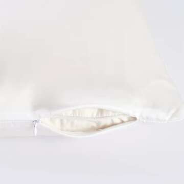 100% Mulberry Silk Pillowcase for Hair and Skin Made in USA, Both Sizes 22 Momme Organic Silk Pillow Case White King, Anti Aging, Acen Free, Hypoallergenic (White, King)