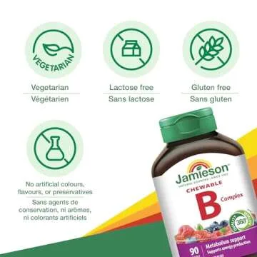 Jamieson Chewable B Complex Berry Bliss 90 Tablets