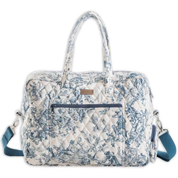 Maison d' Hermine Weekend Bag Cotton Quilted Duffel Overnight Luggage Weekender Gym Bag for Gifts Tr...