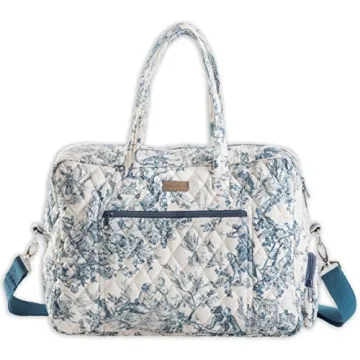 Maison d' Hermine Weekend Bag Cotton Quilted Duffel Overnight Luggage Weekender Gym Bag for Gifts Tr...