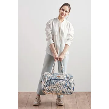 Maison d' Hermine Weekend Bag Cotton Quilted Duffel Overnight Luggage Weekender Gym Bag for Gifts Travel Men Women Business Travellers Family Trip, The Miller - Blue