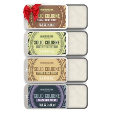 Viking Revolution Men's Solid Cologne 4 Pack Travel Size