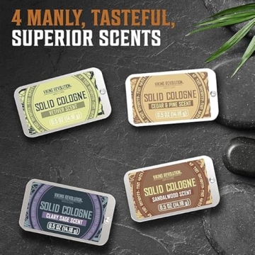 Viking Revolution Men's Solid Cologne 4 Pack Travel Size