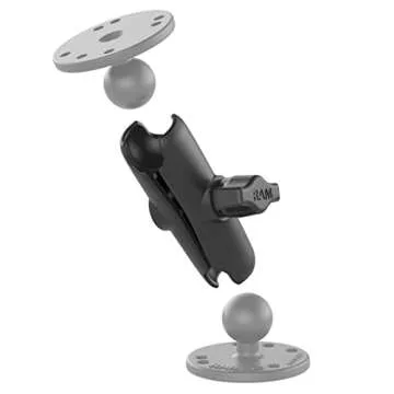 RAM Mounts RAM-B-201U Double Socket Arm (Medium) Compatible with RAM B Size 1" Ball Components