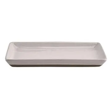 Sweet Water Decor Stoneware Tray for Home - Cream Speckled | Kitchen and Bathroom Dispenser Holder |...