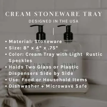 Elegant Sweet Water Decor Stoneware Tray for Home