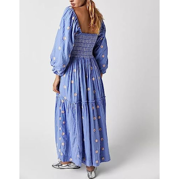 Chloefairy Women's Floral Maxi Dress - Comfort & Style