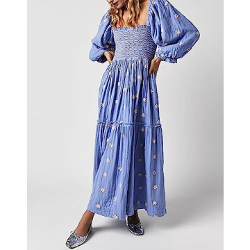 Chloefairy Women's Floral Maxi Dress - Comfort & Style