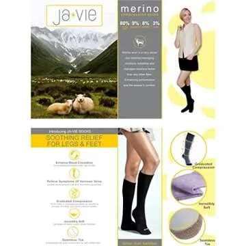 JAVIE Merino Wool Compression Socks for All-Day Comfort