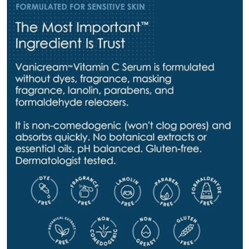 Vanicream Vitamin C Serum Sensitive Skin Care 1.2 Fl Oz