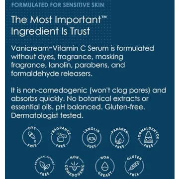 Vanicream Vitamin C Serum Sensitive Skin Care 1.2 Fl Oz