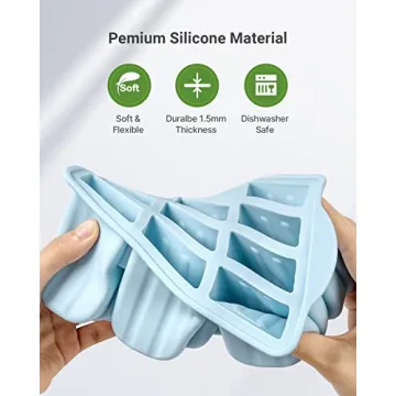 MEETRUE 12 Pieces Silicone Popsicle Molds for Homemade Popsicles