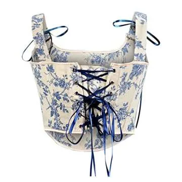 Vintage Floral Corset Top - Stylish Y2K Bustier for Women
