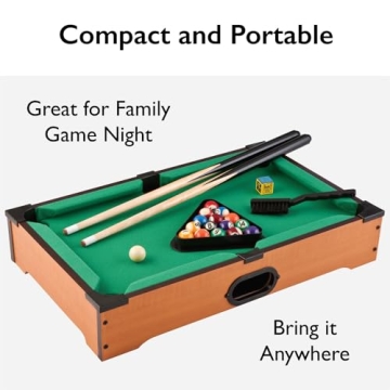 Compact Mainstreet Classics Mini Pool Game Set for All Ages