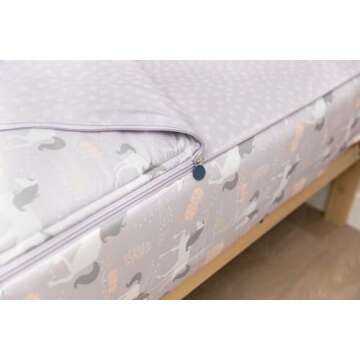 Beddy's Fairytale Unicorn Girls Zipper Bedding Set for Kids, Purple with Comforter & Sheets