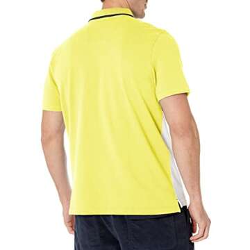 Nautica Men's Color Block Cotton Polo Shirt - Blazing Yellow