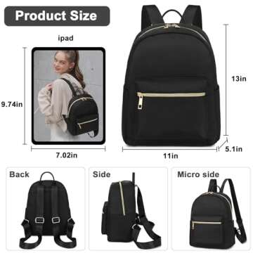Mini Backpack Girls Womens Fashion Small Backpack Purse Mini Bookbag for Teens Adult Kids School Tra...