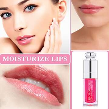 Hydrating Lip Glow Oil Plumping Gloss Tinted Lip Balm Transparent Moisturizing Toot Lip Care Oil Non...